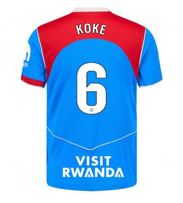 Lacne Muži Futbalové dres Atletico Madrid Koke #6 2025-26 Krátky Rukáv - Tretina